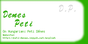 denes peti business card